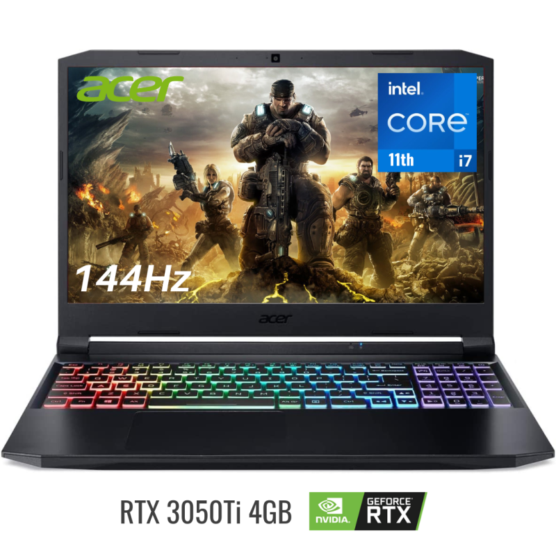 LAPTOP ACER NITRO 5 GAMING INTEL CORE I7 11800H 11VA RAM 8GB  SSD 512GB PCEI  HD