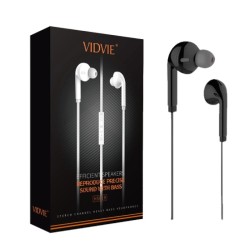AUDIFONOS VIDVIE HS619 CON CONTROL DE VOLUMEN CABLE 35MM NEGRO