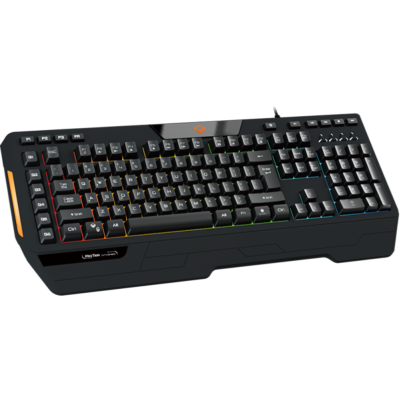 TECLADO MEETION MTK9420 PRO GAMING CON MACRO RGB AJUSTES E ILUMINACION CON RECON
