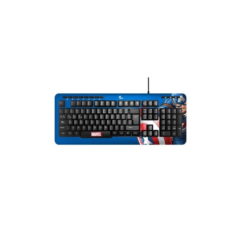 TECLADO XTECH MARVEL CAPITAN AMERICA USB XTKM401CA EDICION ESPECIAL