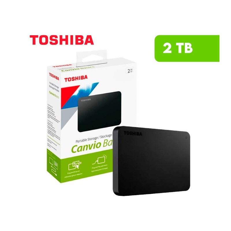 DISCO DURO EXTERNO 2TB SATA 2.5'' TOSHIBA CANVIO BASICS USB 3.0 BLACK