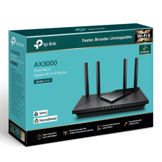 ROUTER TPLINK ARCHER AX53 WIFI 6 AX3000 WIRELESS DUAL BAND BLACK