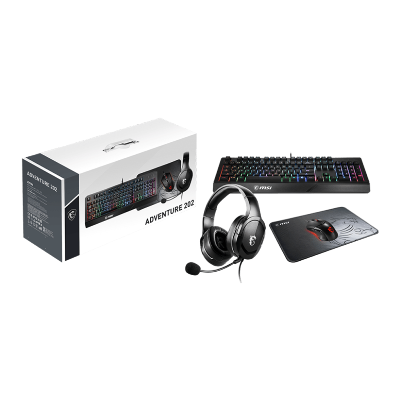 TECLADO COMBO 4 EN 1 MSI ADVENTURE 202 US USB 20 KEYBOARD INTERFACE 6 BUTTON MOU