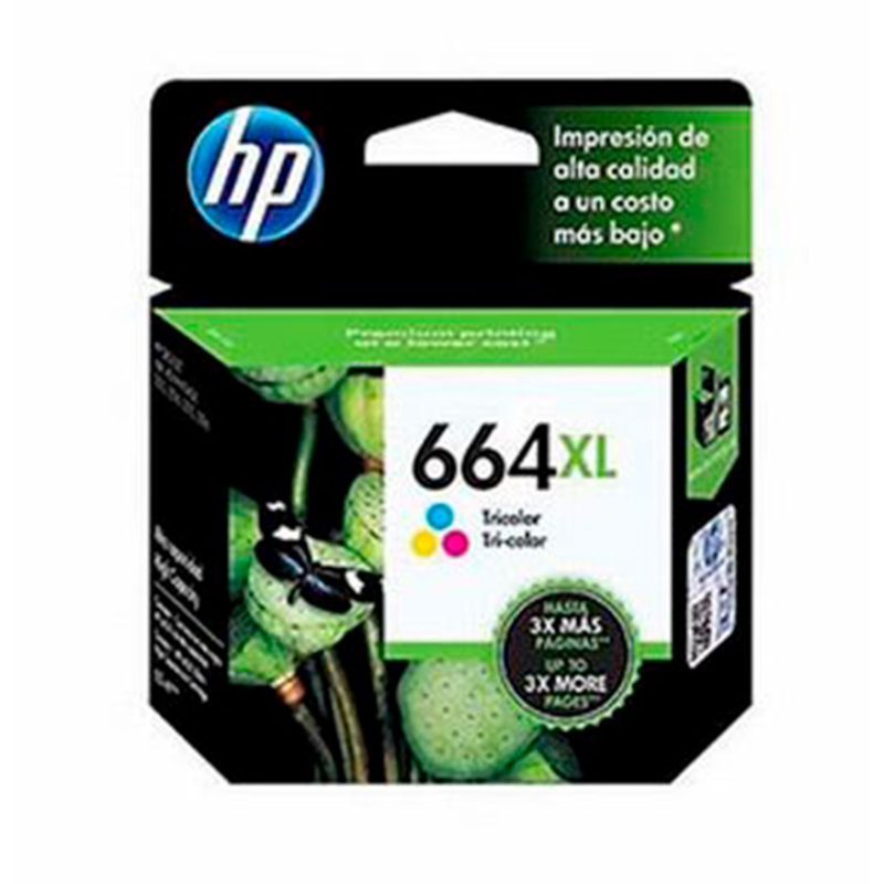 CARTUCHO HP F6V30AL 664XL COLOR 1115 2134 2135 2675 3635 3775 3785 3787 3789 383