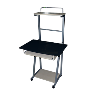 MESA DE VIDRIO TERRAX 1015 BLACK 3 NIVELES
