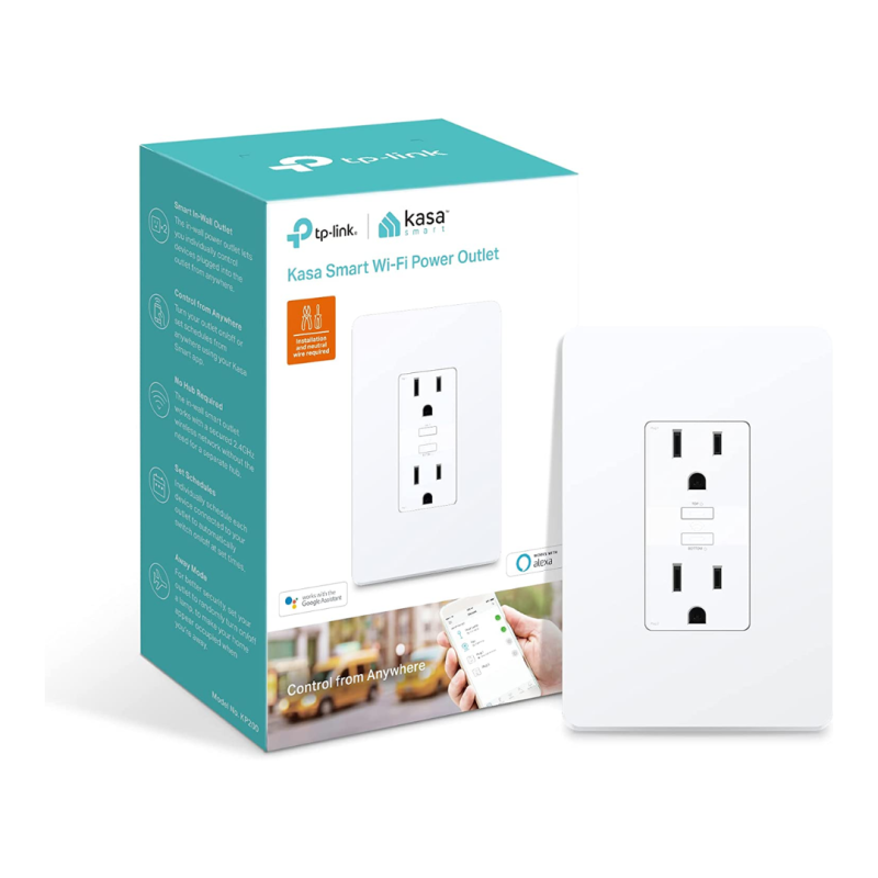 TOMA CORRIENTE DE PARED INTELIGENTE TP LINK KP200 WIFIN 2 SOCKETS