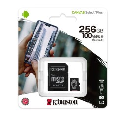 MEMORIA MICRO SD 256GB KINGSTON CLAS10 CANVAS CON ADAPTADOR