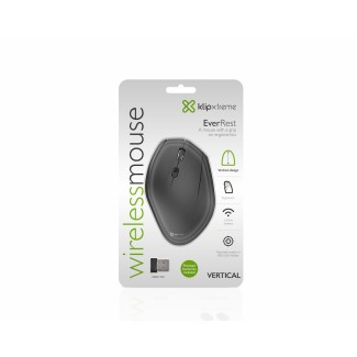 MOUSE KLIPX KMW390 VERTICAL ERGONOMICO INHALAMBRICO PILLAS AAA