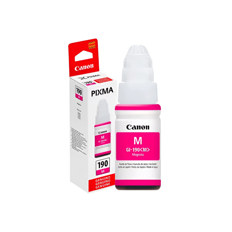 TINTA CANON GI190 MAGENTA 70ML G1100 G1110 G2100 G2101 G2110 G2111 G3100 G3101 G