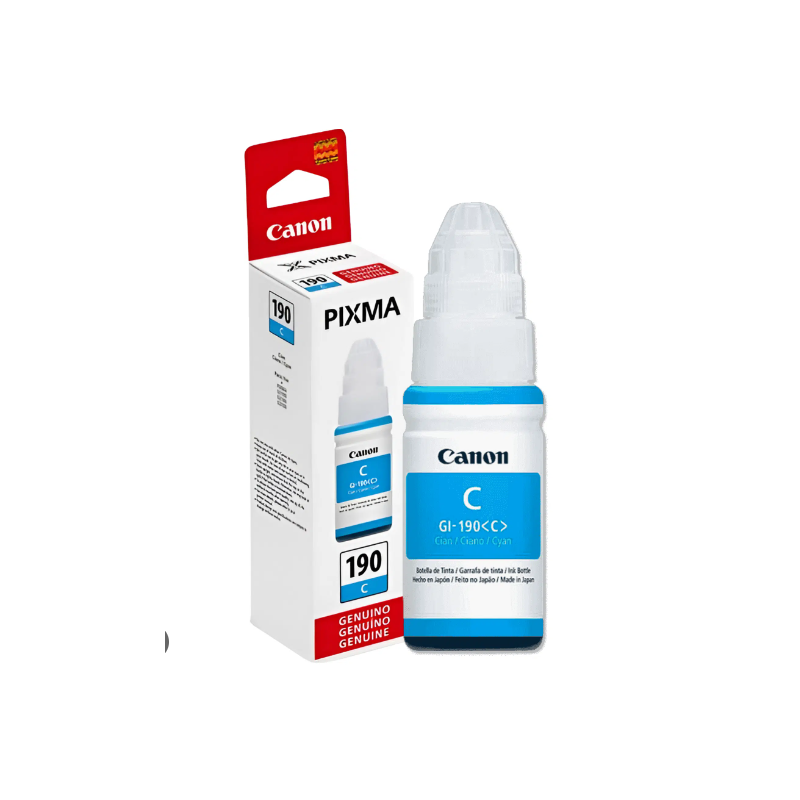 TINTA CANON GI190 CYAN 70ML G1100 G1110 G2100 G2101 G2110 G2111 G3100 G3101 G310