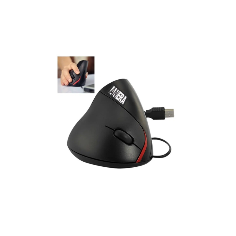 MOUSE ANERA ERGONOMICO AEMCV06 CON CABLE USB