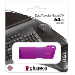 FLASH MEMORY 64GB KINGSTON KCU2L647LP EXODIA USB 32 NEON PURPLE