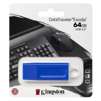 FLASH MEMORY 64GB KINGSTON KCU2G647GB EXODIA USB 32 AZUL