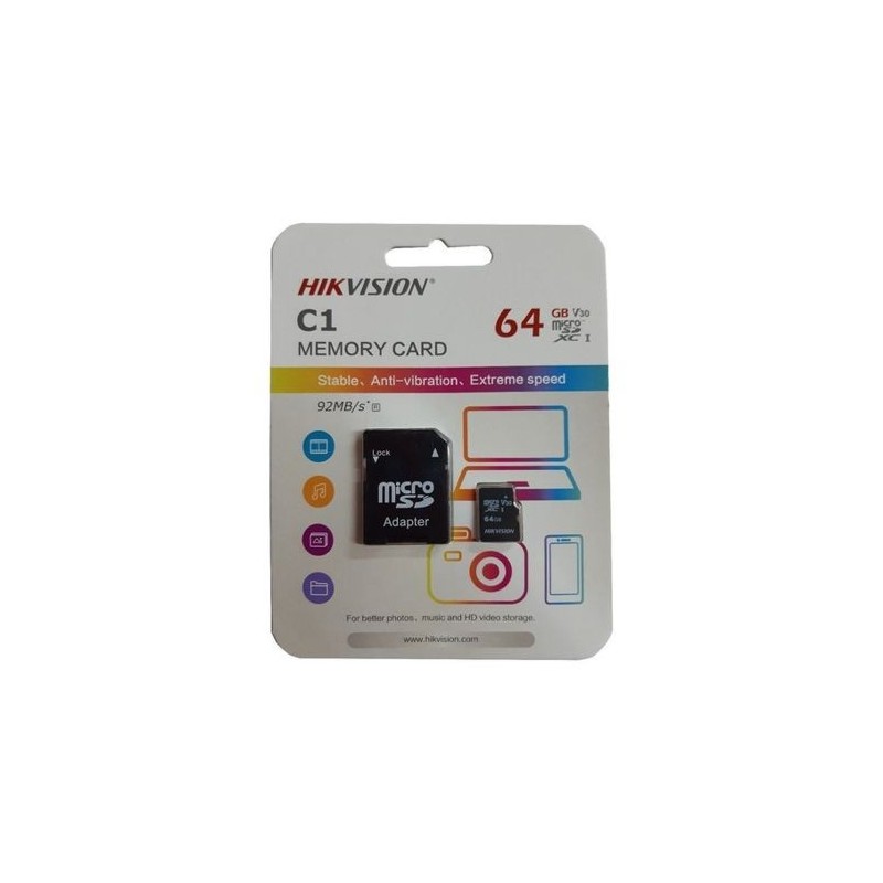 MEMORIA MICRO SD 64GB HIKVISION TFC164G CLAS10