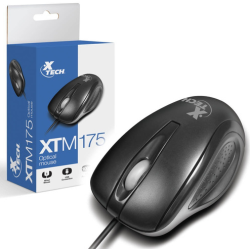 MOUSE XTECH XTM175 OPTICO USB  BLACK 130CM
