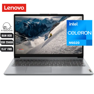 LAPTOP LENOVO IDEAPAD 1-15IGL CELERON N4020 RAM 8GB SSD 256GB 15.6" FHD FREEDOS CLOUD ESPAÑOL GRAY - 82V700GCLM 2