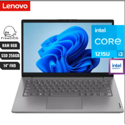 LAPTOP LENOVO V14 G3 IAP INTEL CORE I3 1215U (12 VA) RAM DDR4 8GB SSD 256GB 14"FHD FREEDOS IRON GREY (INCLUYE MOCHILA LENOVO)