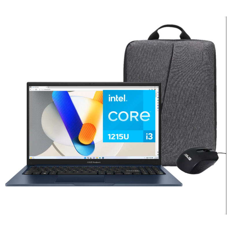LAPTOP ASUS X1504ZA-NJ1154 INTEL CORE I3 1215U (12VA) RAM 8GB SSD 512GB 15.6 FHD SIN SO ESPAÑOL BLUE INCLUYE MOUSE MOCHILA LAPTOP ASUS X1504ZA-NJ1154 INTEL CORE I3 1215U (12VA) RAM 8GB SSD 512GB 15.6 FHD SIN SO ESPAÑOL BLUE INCLUYE MOUSE MOCHILA