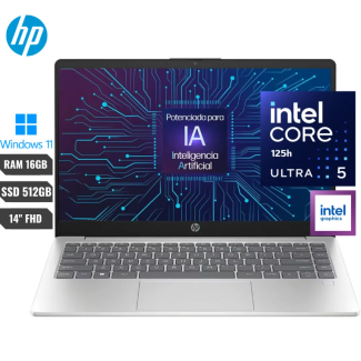 LAPTOP HP 14-EP1000LA INTEL CORE ULTRA 5 125H RAM 16GB SSD 512GB 14” HDMI DP USB-C 2USB