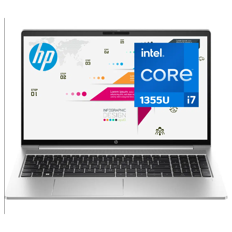 LAPTOP HP PROBOOK 450 G10 INTEL CORE i7 1355U (13VA) RAM 16GB DDR4 3200 SSD 512GB 15.6”