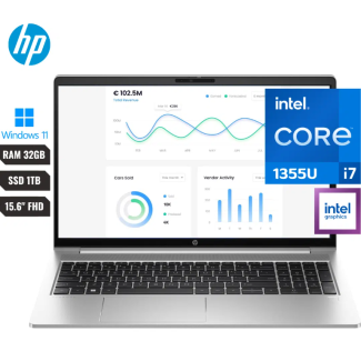 LAPTOP HP PROBOOK 450 G10 INTEL CORE i7 1355U (13VA) RAM 32GB DDR4 3200 SSD 1TB 15.6” IPS  WINDOWS 11