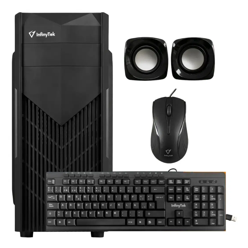 CASE COMBO INFINYTEK 5200 TECLADO MULTIMEDIA SC744 + MOUSE M104 + PARLANTES + FUENTE BLACK 850WTS 2 PUERTOS USB FRONTAL - 5200 CASE COMBO INFINYTEK 5200 TECLADO MULTIMEDIA SC744 + MOUSE M104 + PARLANTES + FUENTE BLACK 850WTS 2 PUERTOS USB FRONTAL - 5200