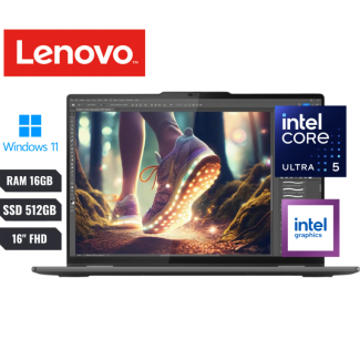 LAPTOP LENOVO YOGA 5 2-IN-1 INTEL CORE ULTRA 5 125U RAM 16GB SSD 512GB 16" WINDOWS 11