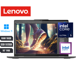LAPTOP LENOVO YOGA 5 2-IN-1 INTEL CORE ULTRA 5 125U RAM 16GB SSD 512GB 16" WINDOWS 11