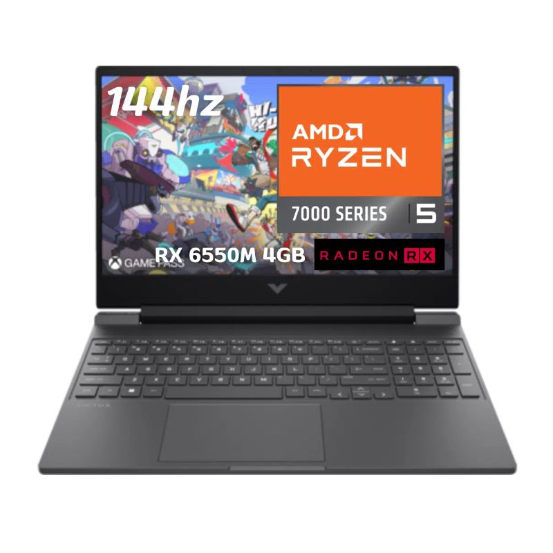 LAPTOP HP VICTUS AMD RYZEN 5 7535HS RAM 16G SSD 512GB AMD RADEON RX 6550M 4GB