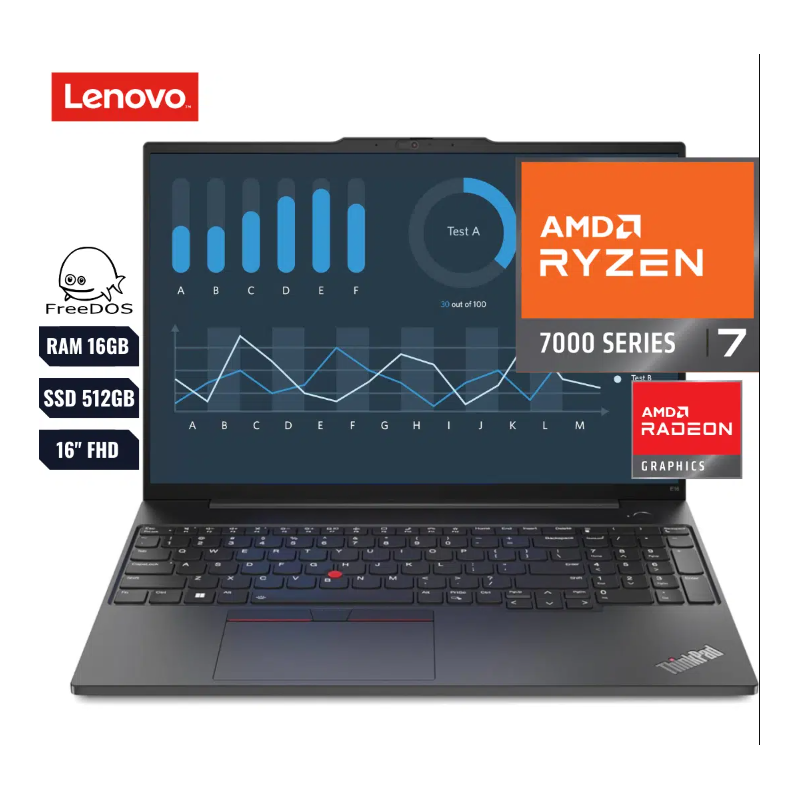 Laptop Lenovo Thinkpad E16 Gen 1 Amd Ryzen 7 7730u Ram 16GB DDR4 512GB SSD 16″