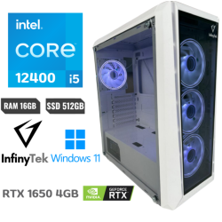 COMPUTADOR GAMER INFINYTEK H-15PRO INTEL CORE I5 12400 ASUS H610MK RAM 16GB SSD512GB GTX 1650 4GB
