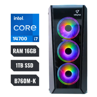 CPU GAMER INFINYTEK H-15  INTEL CORE I7 14700 ASUS B760M-A DDR5 1TB 16GB FUENTE 650W 2