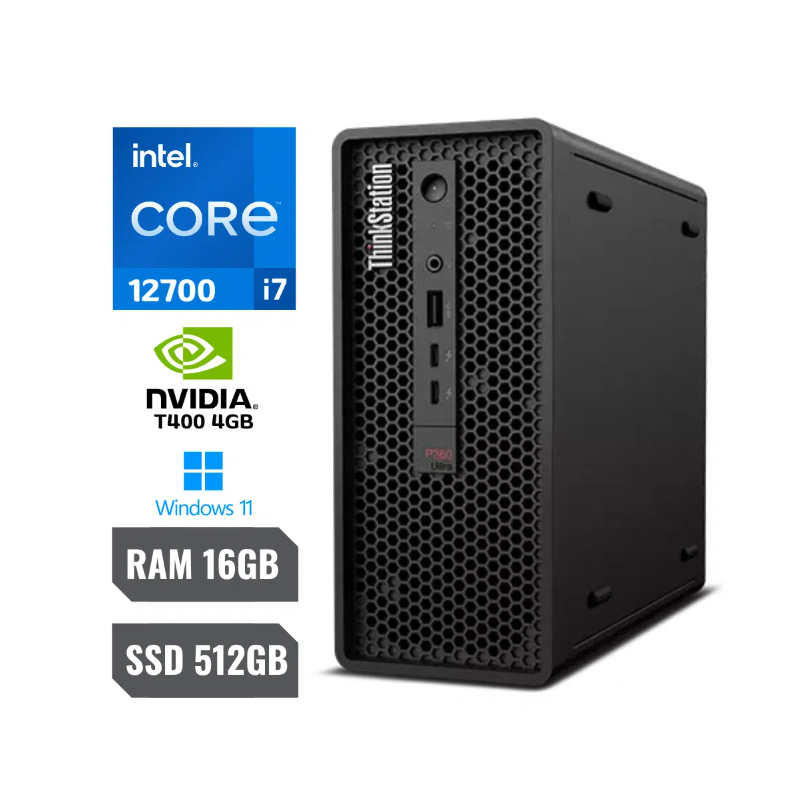 CPU Lenovo Thinkstation P360 Workstation Intel Core I7 12700 RAM 16GB SSD 512GB