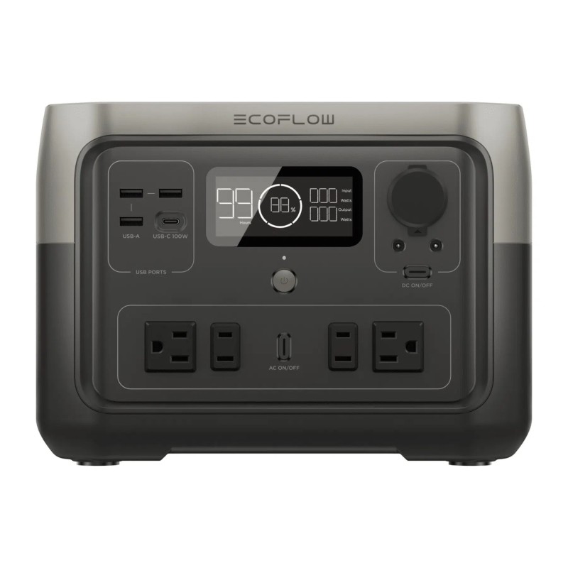 ESTACION POWERSTATION ECOFLOW RIVER 2 MAX LITE (499WH) (500W) (1000W) 120V (50Hz-60Hz)