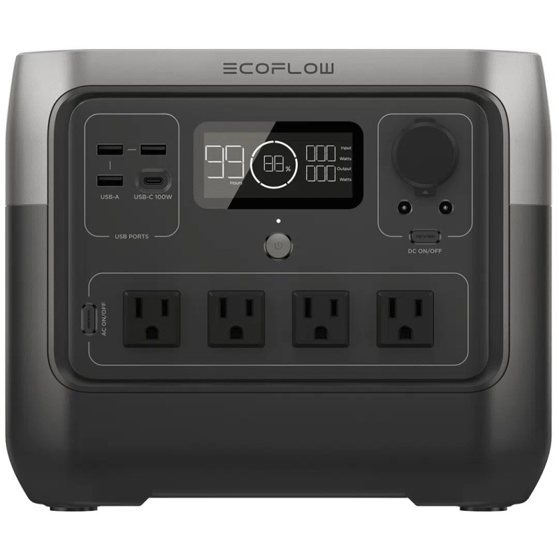 ESTACION POWERSTATION ECOFLOW RIVER 2 PRO (716WH) (800W) (1000W) (ENTRADA Y SALIDA 110v-120v)