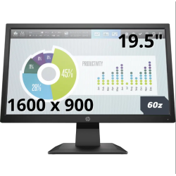 MONITOR HP 19.5" P204V LED 1600 x 900 16:9 HDMI VGA BLACK (3 AÑOS DE GARANTIA)