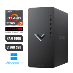COMPUTADORA DE ESCRITORIO HP VICTUS RYZEN 7 5700G (5TH) RAM 16GB SSD 512GB *AMD RX 6600XT 8GB* WINDOWS 11