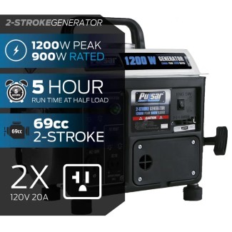 GENERADOR ELECTRICO A GASOLINA AMERICANO PULSAR 1200 WTS (1.2KW) PORTABLE GASOLINA / ACEITE 2-STROKE GENERATOR 2