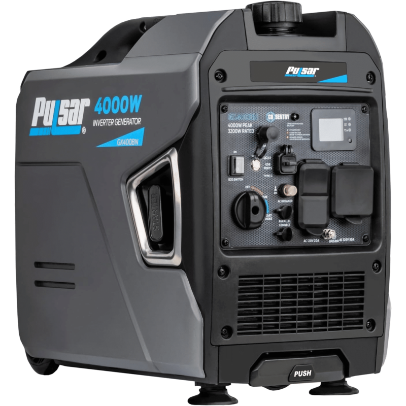 GENERADOR ELECTRICO A GASOLINA AMERICANO PULSAR GX400BN 4000W (4.0KW) PORTABLE ULTRA SILENCIOSO DUAL FUEL (GASOLINA Y PROPANO)