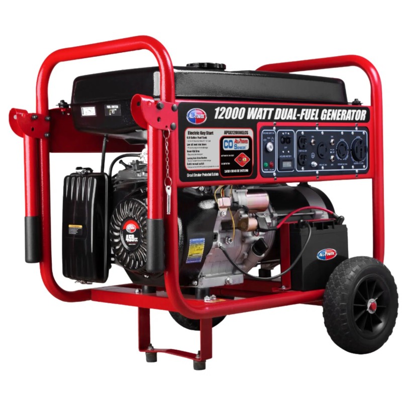 GENERADOR ALL POWER 12KW (12.000WTS) RATED 9.000 CON ENCENDIDO ELECTRICO DUAL FUEL GENERATOR (GASOLINA Y PROPANO)