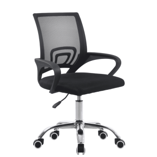 SILLA EJECUTIVA GIRATORIA ERGONÓMICA (CON APOYABRAZOS) 804 NEGRA
