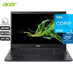 LAPTOP ACER ASPIRE 3 INTEL CORE I3 N350 12VA Alder LakeN SSD 512GB RAM 8GB FREED