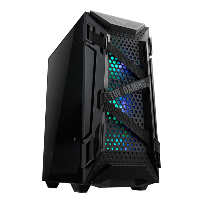 CASE  CHASIS DE PC ASUS TUF GAMING GT301 MIDI TOWER 214X482X426  TAPA TRANSPAREN