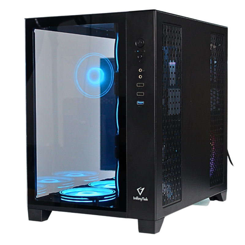 CASE GAMER INFINYTEK FULL TOWER SUPER ATX ANGEL WARRIOR DRAGON FIRE BLACK 7 VENT