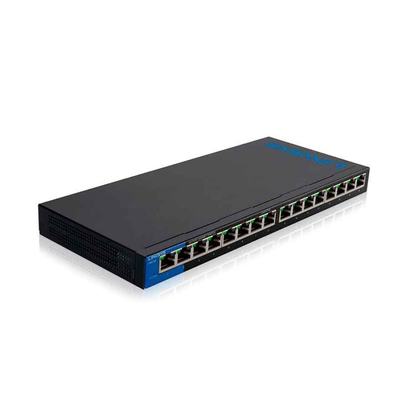 SWITCH LINKSYS LGS116 16 PUERTOS GIGABIT QoS METALICO ESCRITORIO